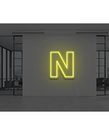 Neon Letter N