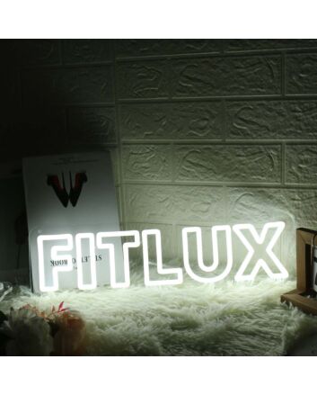 Fitlux White Neon Sign
