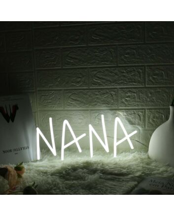 NANA White Name Neon Sign