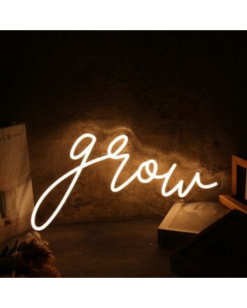 Grow Yellow LED Neon Sign