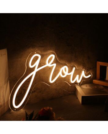 Grow Yellow LED Neon Sign
