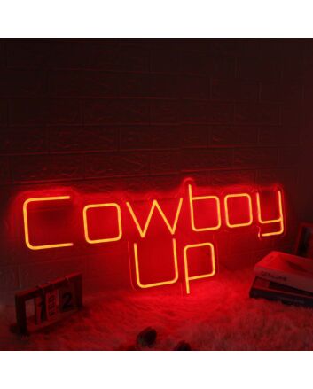 Cowboy Up Red Neon Sign