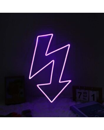 Meandering Arrow Pink Neon Sign