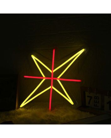 Cross Star Custom Neon Sign