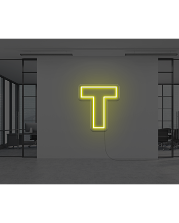 Neon letter T