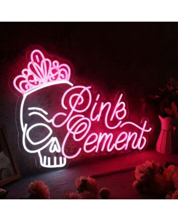 Pink Cemenl Custmo Neon Sign