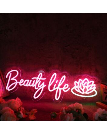 Beauty Life Red Neon Sign