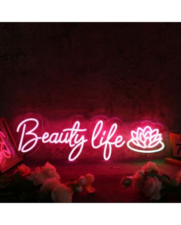 Beauty Life Red Neon Sign