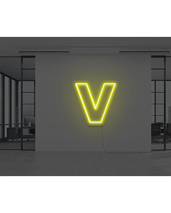 Neon Letter V