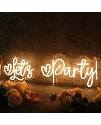 Let&#039;s Party Yellow Neon Sign