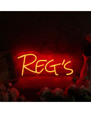 Reg&#039;s Red Custom Neon Sign