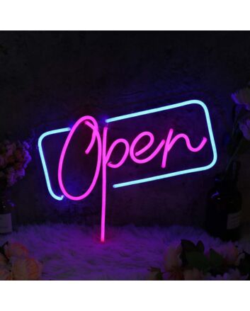 Purple Open Custom Neon Sign