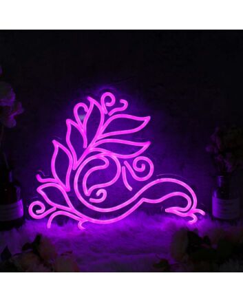 Branch Bud Purple Neon Sign