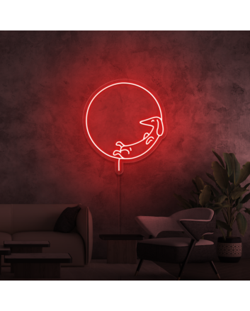 Slapping Dog Neon Sign