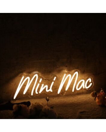 Mini Mac Yellow Neon Sign