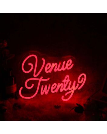 Venue Twenty Red Neon Sign