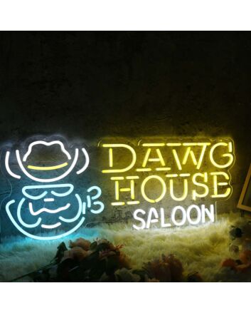 Dawg House Saloon Custom Neon Sign