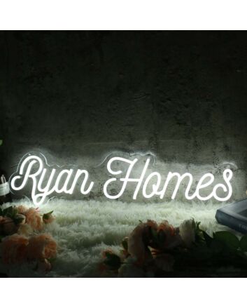Ryan Homes White Neon Sign