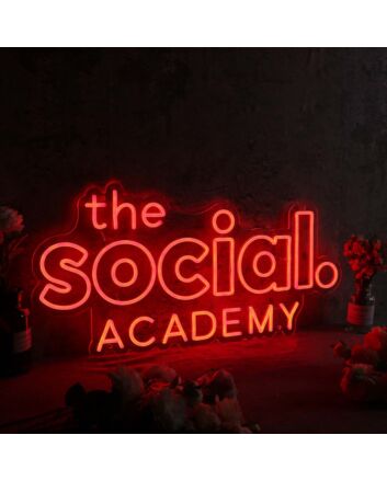 The Social Academy Red Neon Sign