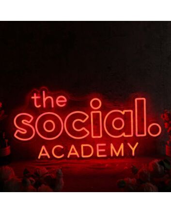 The Social Academy Red Neon Sign