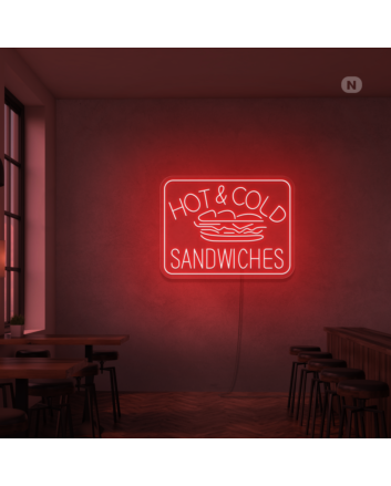 Customize Hot &amp; Cold Sandwiches Neon Sign
