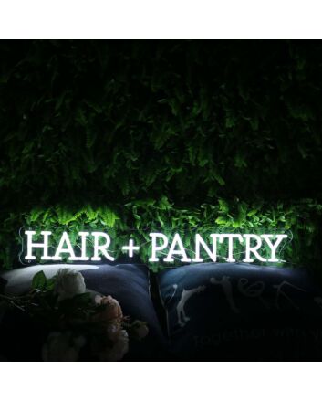 Hair Pantry White Custom Neon Sign