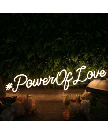 Power of Love Yellow Neon Sign