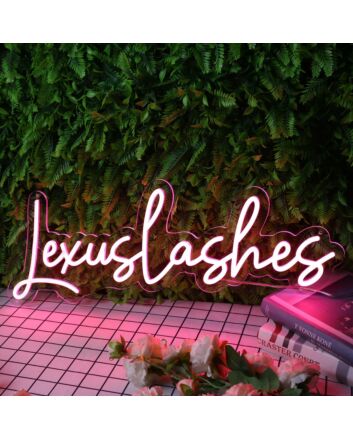 Lexus Lashes Purple Neon Sign