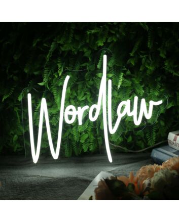 Worldlaw White Neon Sign