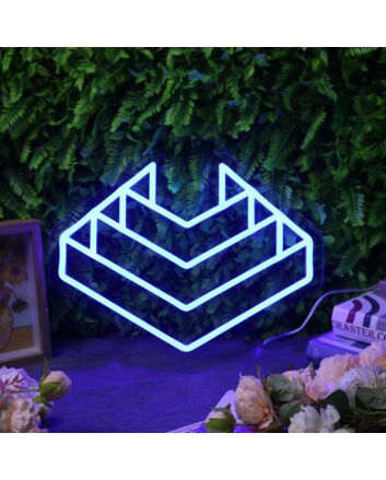 3D Pattern Blue Custom Neon Sign