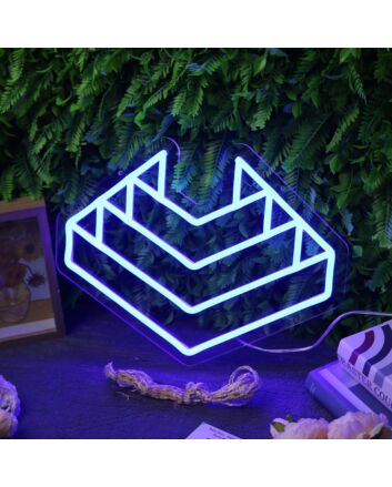 3D Pattern Blue Custom Neon Sign