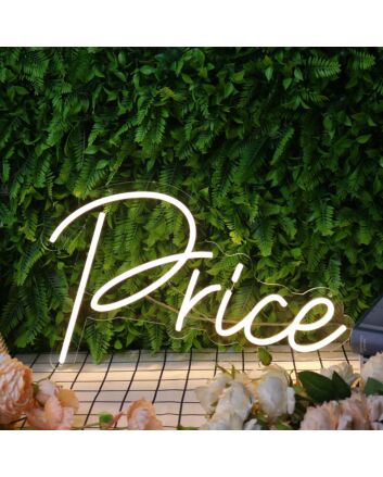 Price Yellow Neon Sign