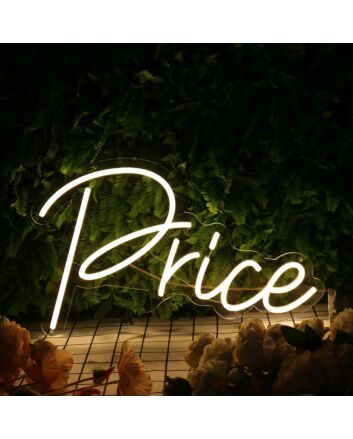 Price Yellow Neon Sign