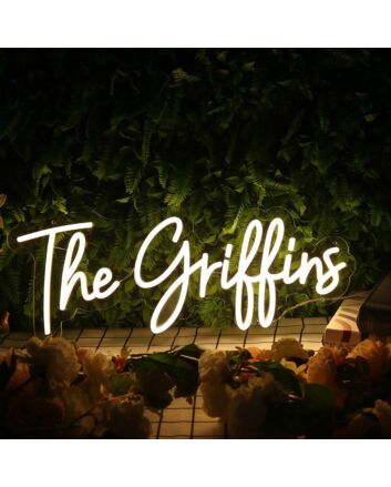 The Griffins Yellow Neon Sign