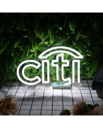 Citi White Custom Neon Sign