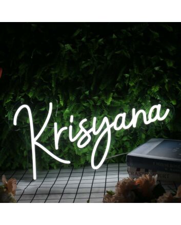 Krisyana White Neon Sign