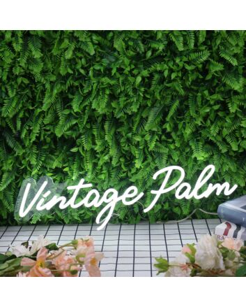 Vintage Palm White Neon Sign