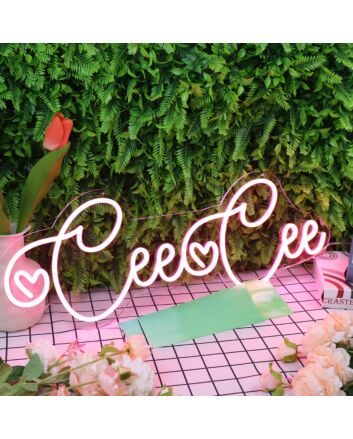 Cee Cee Red Neon Sign