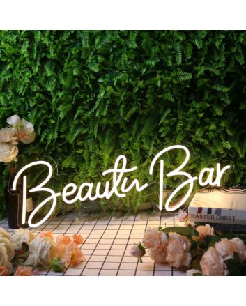 Beauty Bar Yellow Neon Sign