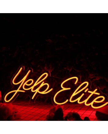Yelp Elite Orange Neon Sign