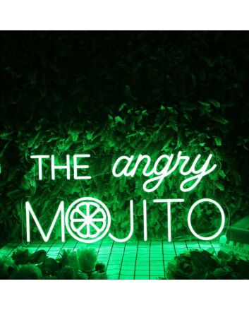 The Angry Mojito Green Neon Sign