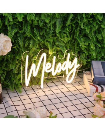 Melody Yellow Neon Sign