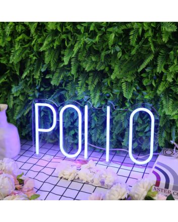 Pollo Blue Neon Sign