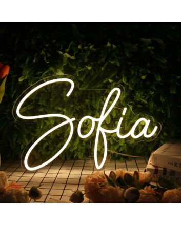 Sofia Yellow Neon Sign