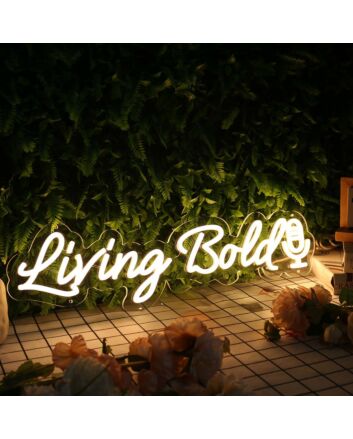 Living Bold Yellow Neon Sign