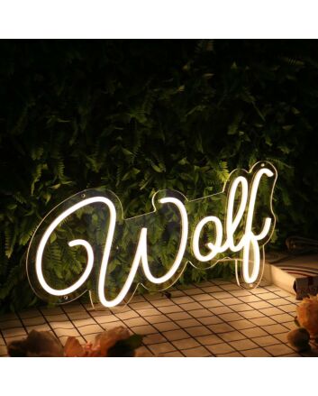 Wolf Yellow Neon Sign