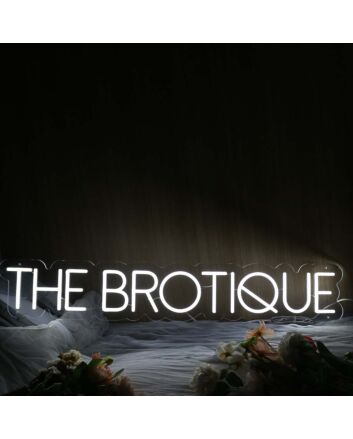 The Brotique White Neon Sign