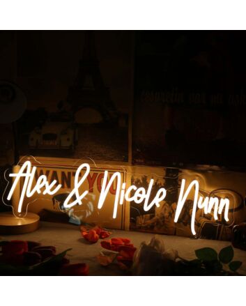 Alex And Nicole Nunn Yellow Neon Sign