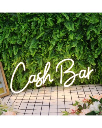 Cash Bar Yellow Neon Sign