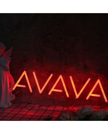 AVAYA Red Neon Sign